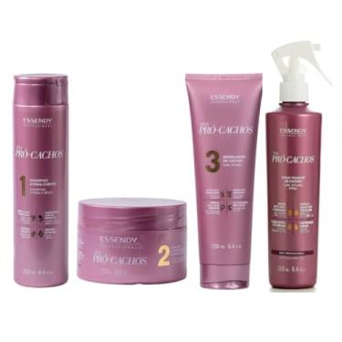 Imagem de Kit Serie Pro Cachos Essendy Home Care Tratamento e Controle de Cachos (4 Produtos)