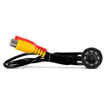 Imagem de Micro Câmera de Ré Automotiva TechOne Infravermelho Visão Noturna 8 Le