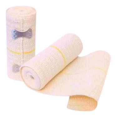 Imagem de Kit 2 Bandagem Elástica 15cm x 1,00m Atadura compressão Ortopédica Enf