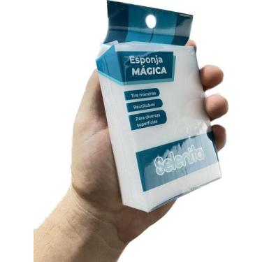 Imagem de Kit 10 Esponja Mágica Grande Remove Tira Mancha Bucha Limpa Parede Ten