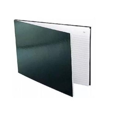 Imagem de Livro De Ata 100 Folhas Preto Sem Margem Transversal Capa - Tamoio