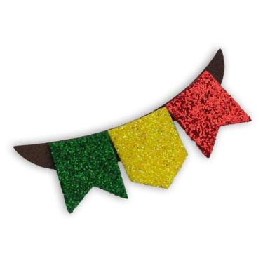 Imagem de Bandeirinhas Juninas EVA Glitter - 04 und - Mariáh Farias