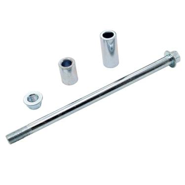 Imagem de PIT BIKE PARAFUSO DE RODA DO EIXO DE 12 mm 240 mm DE COMPRIMENTO E ESPAÇADORES (225 MM EXCLUINDO A CABEÇA)