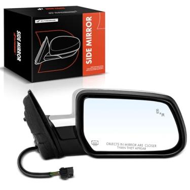 Imagem de A-Premium Espelho retrovisor elétrico lateral do passageiro - compatível com Chevrolet Equinox & GMC Terrain, 2015-2017 - Espelho retrovisor externo cromado dobrável manual aquecido - Substituição #