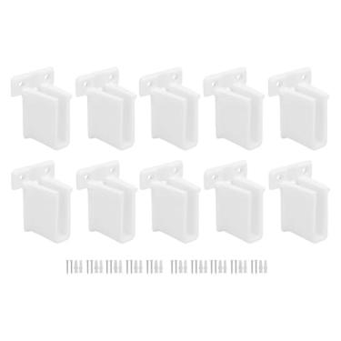 Imagem de Conjunto de Organizador de Suporte de Extremidade de Prateleira de Fio para Montagem Em Parede Resistente, Suportes de Prateleiras de Armário de Plástico ABS Com Haste de 1/2