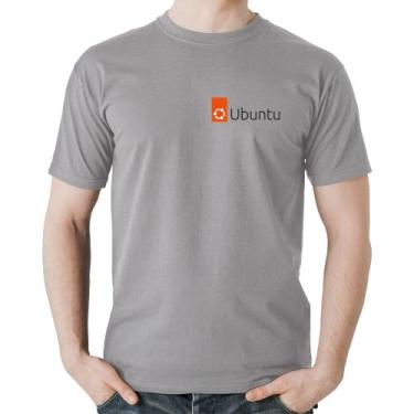 Imagem de Camiseta Algodão Ubuntu Linux - Foca na Moda, Cinza, GG