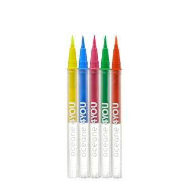 Imagem de Kit Océane 4you Neon Yellow Blue Pink Green Orange - Caneta Delineador