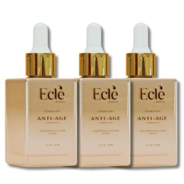 Imagem de Eclé Paris kit 3 frascos: Sérum Facial Anti Idade Clareia Hidrata A Pe