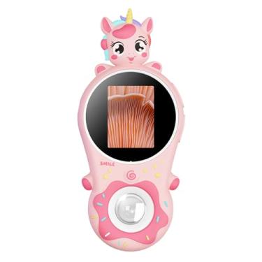 Imagem de Microscópio para Crianças, Tela IPS de 2 Polegadas, Microscópio de Bolso Portátil de 2MP 500X Com Luz LED, Lupa de Moedas Alimentada por Bateria, Microscópio Portátil para (Rosa)