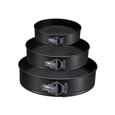Imagem de Kit 3 formas de Bolo Torta Antiaderente C/Fundo Removível Redonda Vers