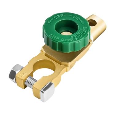 Imagem de LKAHG Interruptor rápido do terminal da bateria do poste superior do carro, isolador do interruptor mestre de desconexão da bateria para corte de desconexão de energia, interruptor de corte de bateria