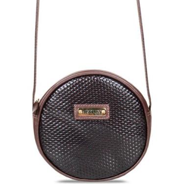 Imagem de Bolsa Feminina Transversal de Couro 8073 - Artlux, Café