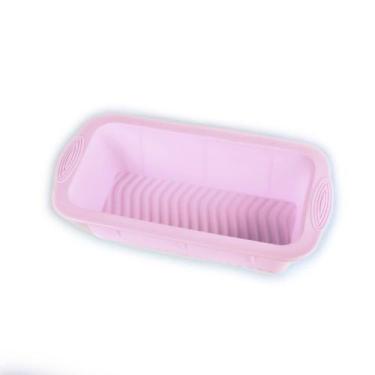 Imagem de Forma De Silicone Para Pão De Forma Rosa 21 x 10 x 6,5 Cm - Dolce Home