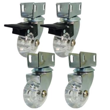 Imagem de TTAMG Rodizio Rodinha de Gel Giratório 4 Unidades 50mm 160kg Perfil U 16mm