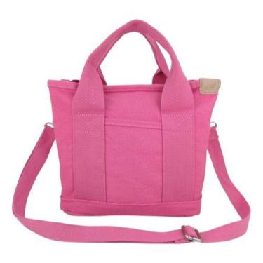 Imagem de Bolsa Sacola Feminina Transversal Em Lona Casual Dia A Dia Trabalho - 