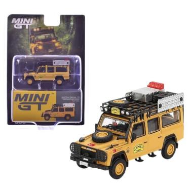 Imagem de Diecast Model Car Compatible with Mini GT 1:64 Land Rover Defender 110 1989 Camel Trophy Amazon Team Turkey Limited Edition MGT00856