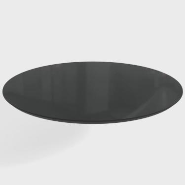 Imagem de Tampo Redondo Mesa de Jantar Com Vidro 105cm Preto
