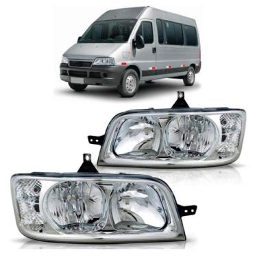 Imagem de Par Farol Ducato Eletrico Sem Motor 2003 A 2012 Cromado - TYC