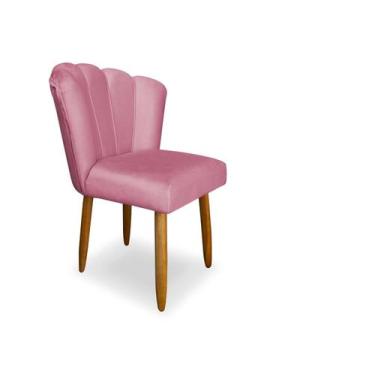 Imagem de Cadeira Decorativa Poltrona Flor Sala Estar Salao de Beleza Recepção E