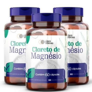 Imagem de Cloreto de Magnésio - 1g com 60 cápsulas - 3 potes