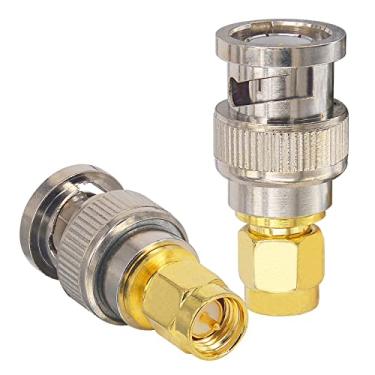 Imagem de Boobrie Adaptador coaxial RF SMA/BNC 2 peças - conector SMA para BNC - Adaptador de antena para rádios SDR, Ham e Baofeng