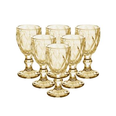 Imagem de Conjunto 6 Taças De Licor Vidro âmbar Diamond 50ml - Lyor