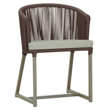 Imagem de Cadeira De Jantar Noronha Alumínio Fendi E3 Trama Original Marrom