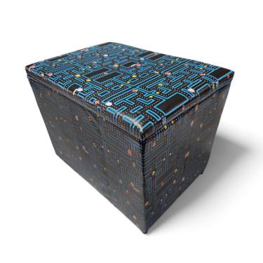 Imagem de Puff Baú Banqueta Retangular Organizar E Decorar 55cm Come Come Courino