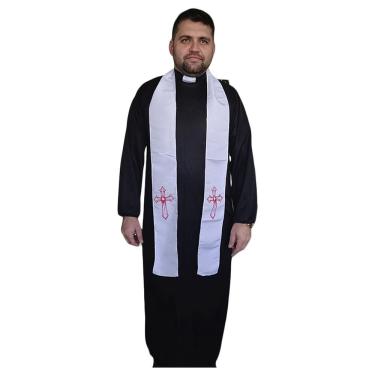 Imagem de Fantasia De Padre Casamenteiro Adulto Com Estola Tamanho U
