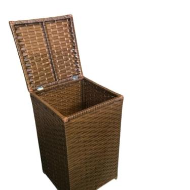 Imagem de Cesto organizador De Roupa Suja Em Fibra Sintética 70x40x40 (indiano)