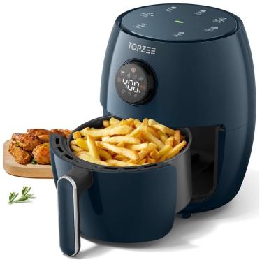 Imagem de Fritadeira Elétrica de Ar Compacta 2,1 litros 4 em 1: Assa, Tosta, Reaquece, 98% Menos Óleo, Controle de Temperatura Ajustável e