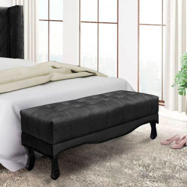 Imagem de Recamier Puff Villach Para Quarto Cama King 1.95 Veludo Bz Home Decor,