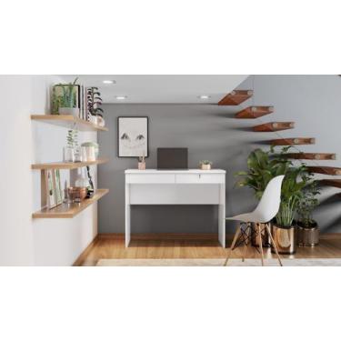 Imagem de Mesa de estudo felícia 2 gavetas sendo 1 com chave - JCM MOVELARIA, BR