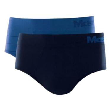 Imagem de Kit 2 Cuecas slip microfibra sem costura Mash Ref:711.03, Az04, G