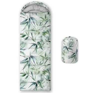 Imagem de Smell Sunshine Saco de dormir infantil para meninos e meninas, estampa de ramos 3D, leve, quente, portátil, uso interno, impermeável, resistente ao clima frio, saco de dormir para acampamento e