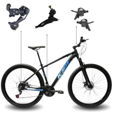 Imagem de Bicicleta Aro 29 KSW XLT 21 Marchas Quadro Alumínio Cabeamento Interno Freio Hidráulico MTB (Preto azul, 15)