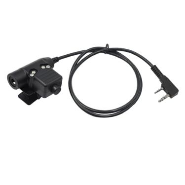 Imagem de JUYODE Adaptador PTT Civilian 2 pinos U94 conector de botão Push to Talk 7,0 mm TP-120 Fone de ouvido tático para rádio K1 Plug Compatível com Baofeng UV-5R AR-152 BF-888S BF-F8HP UV-82 UV-82HP RT17