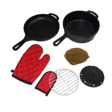 Imagem de Panela Defumação Frigideira Multiuso Em Ferro Serragem 25cm. - RIG FUN