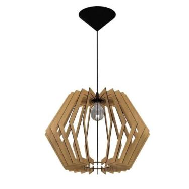 Imagem de Luminária Teto Tipo Pendente Sidney Mdf - Completa Mdf Cru - LENOBRE, 