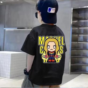 Imagem de Camiseta Infantil Capitã Marvel Filme Marvel Comics-Unissex