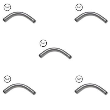 Imagem de Kit5 curva 90 galvanizada 3x4 - SEMELHANTE