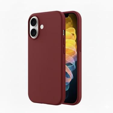 Imagem de Capa Case Premium Compatível iPhone 17 Silicone Macio Interior Veludo Proteção De Câmera Anti Impacto Reforçada Aveludada (VINHO)