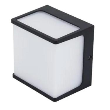 Imagem de 10 arandela led biv 8w 3000k - 3000k - ip65 - preta - ctb