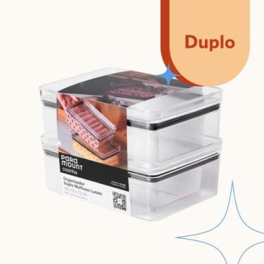 Imagem de Kit Porta Frios Hermético 770ml Acrílico com Tampa Para Queijo, Presun