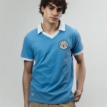 Imagem de Camisa Manchester City Retrô Anos 70 Masculina-Masculino