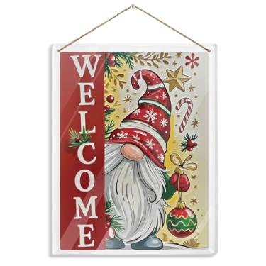 Imagem de Bem-vindo Natal decoração de parede acrílico decoração natal placa de decoração de acrílico engraçado presente de natal placa decorativa de natal para parede e interior decoração de casa de inverno