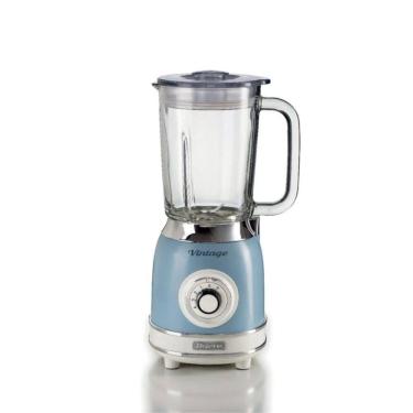 Imagem de Liquidificador Ariete Vintage Azul 1000W Copo de Vidro 1,5L 220V - Linha Retrô Modelo 583
