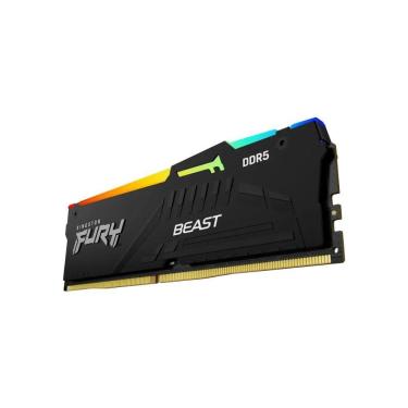 Imagem de Memoria 16gb Ddr5 5600mhz Kingston Fury Beast Rgb Kf556c40bba-16