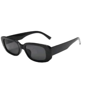 Imagem de Conjunto de óculos de sol retrô unissex, proteção UV400, adequado para uso diário, passeios na praia e festas(2 preta)