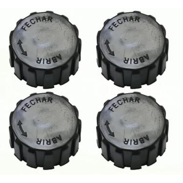 Imagem de Kit 4 Botão Registro Fogão Forno Maçarico Chapa Alta Pressão